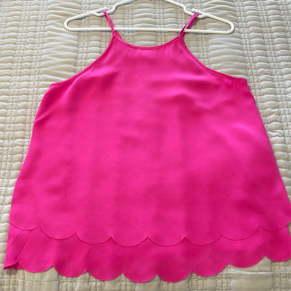 Emmelee Pink Scalloped Tank Top